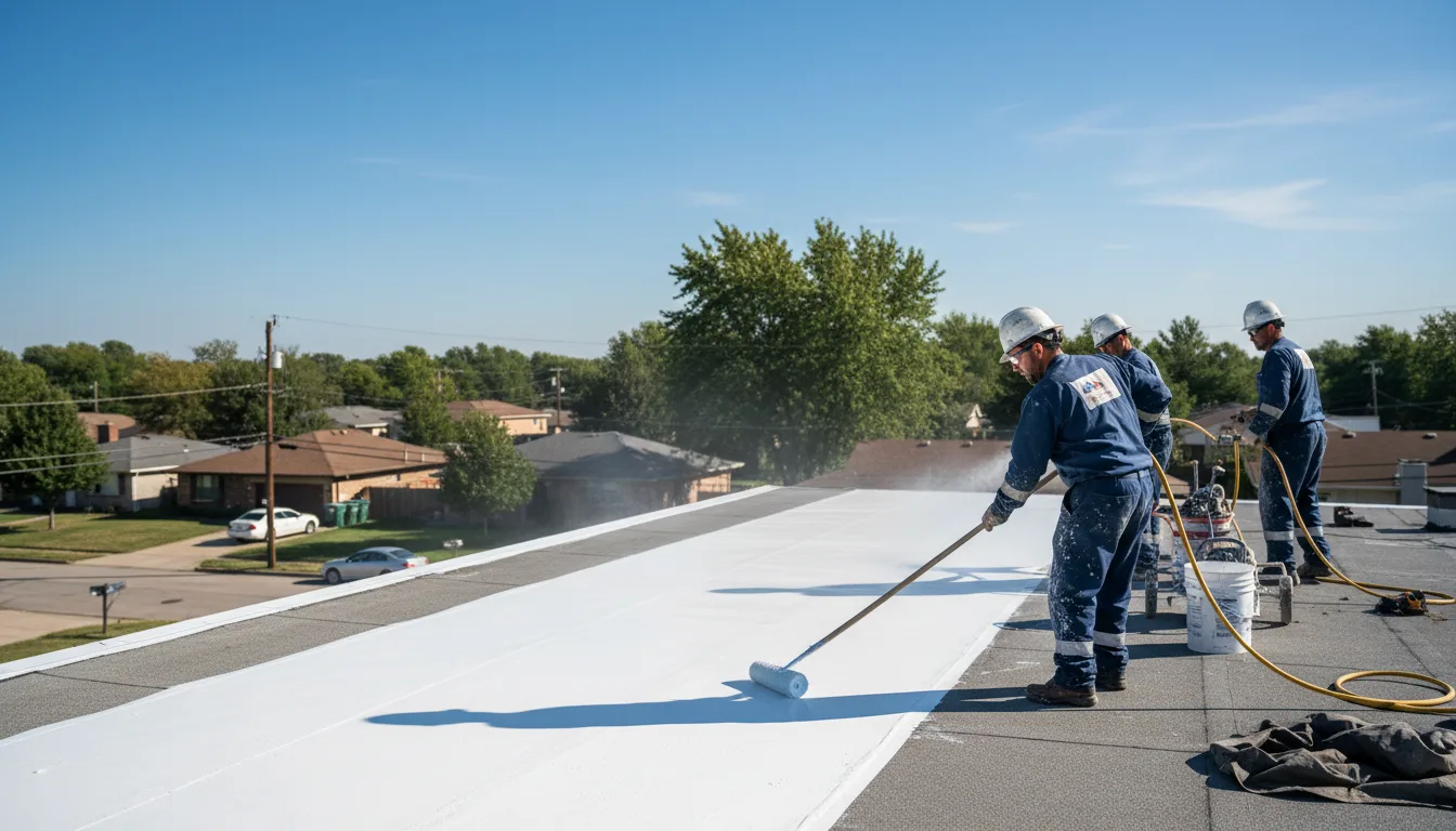 Commercial roof coating in Bunker Hill, IL near me
